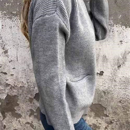 Cárdigan acogedor con cremallera para mujeres
