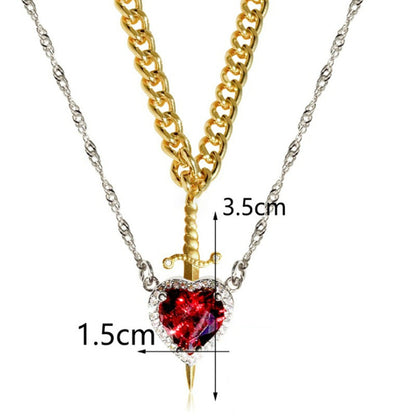 Tik Tok Pop-ups 💥⏳Begrenzter Rabatt - 50% Rabatt auf „❤️‍🔥Liebe und ⚔️Schwert“ Vintage Herz-Schwert-Halsketten-Set