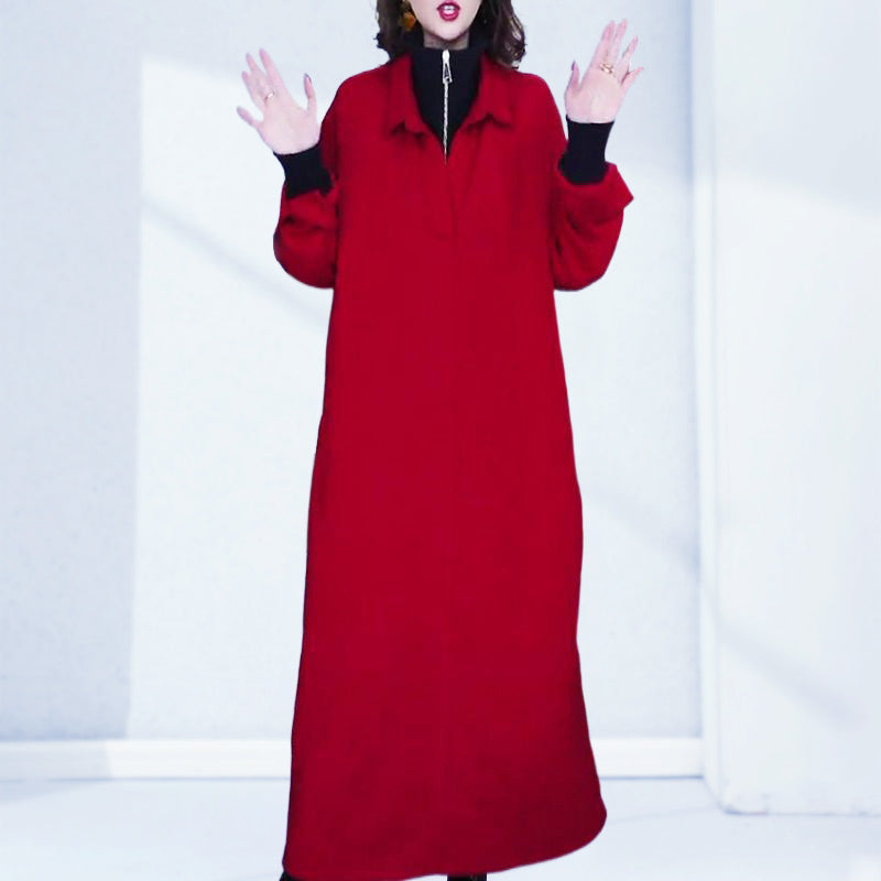 Stilvolles Damen-Kleid in Layering-Optik mit Gürtel