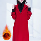 Stilvolles Damen-Kleid in Layering-Optik mit Gürtel