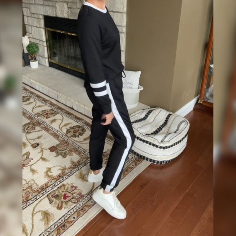 🔥Heute 50% Rabatt 🔥 Farbblock-Sweatshirt mit Rundhalsausschnitt für Frauen (2 Teile)