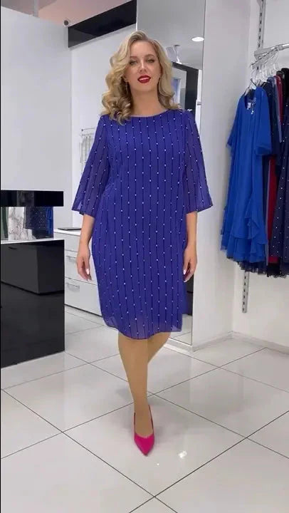 Vestido de gasa impresa que fluye para mujeres