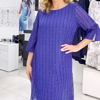 Vestido de gasa impresa que fluye para mujeres