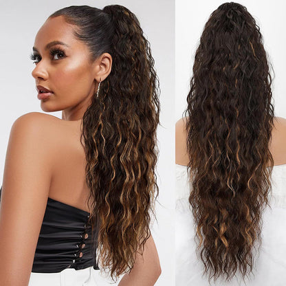 😍Lockige Wellenkrause Haarverlängerung mit Pferdeschwanz💖Zwei Stück kostenloser Versand