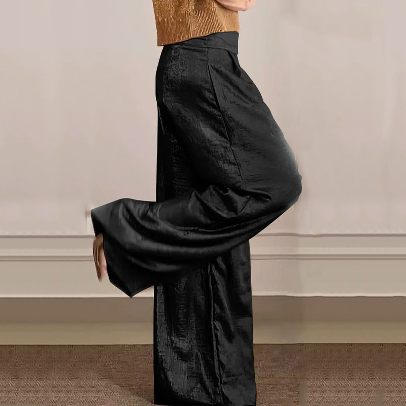 🔥Cárdigan brillante y pantalón ancho para mujer en conjunto de 2.