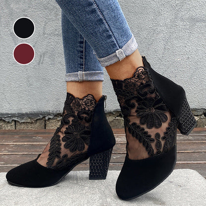 Elegantes tacones altos de mujer con suela suave y encaje.💖🌤️