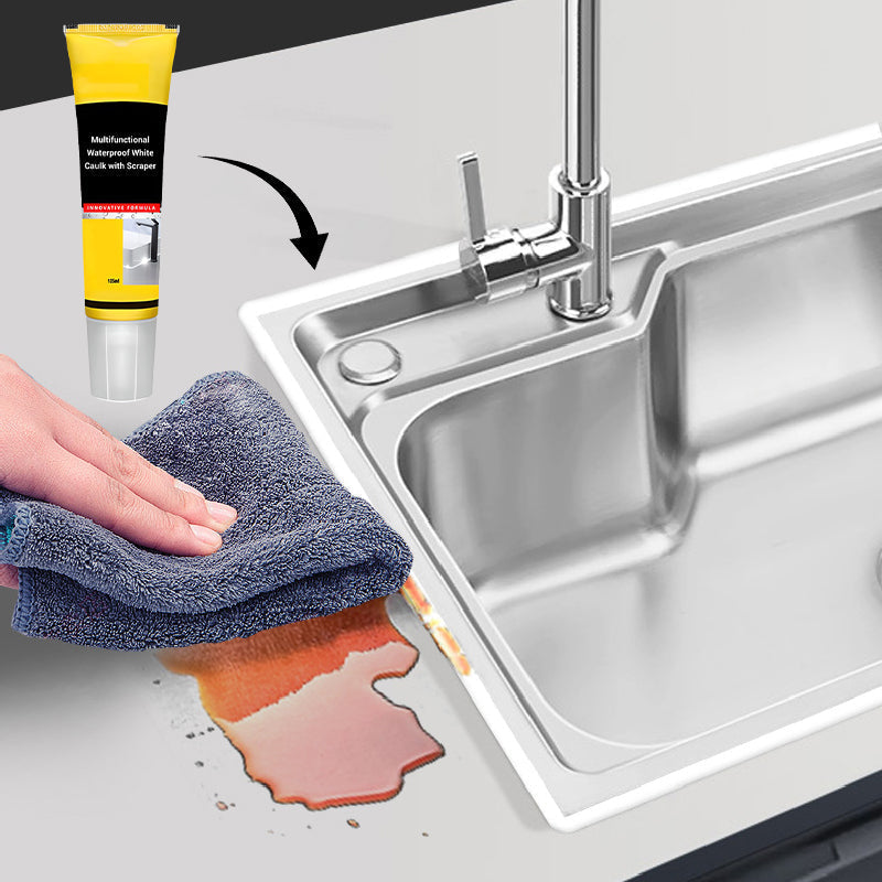 ⏳Begrenzte Zeit 56% Rabatt💥💥Multifunktionale wasserdichte weiße Dichtungsmasse mit Schaber