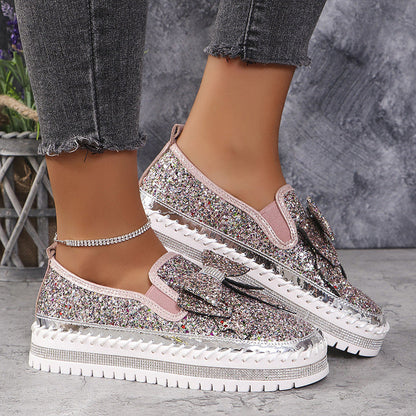 🔥Strasssteinchen Slip-On Bow Sneakers für Frauen