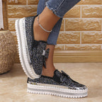 🔥Strasssteinchen Slip-On Bow Sneakers für Frauen