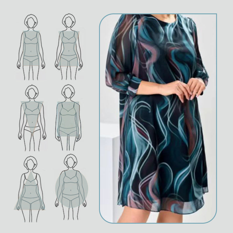 Damen modisches lockeres Kleid aus atmungsaktivem Stoff📦Freie Lieferung📦