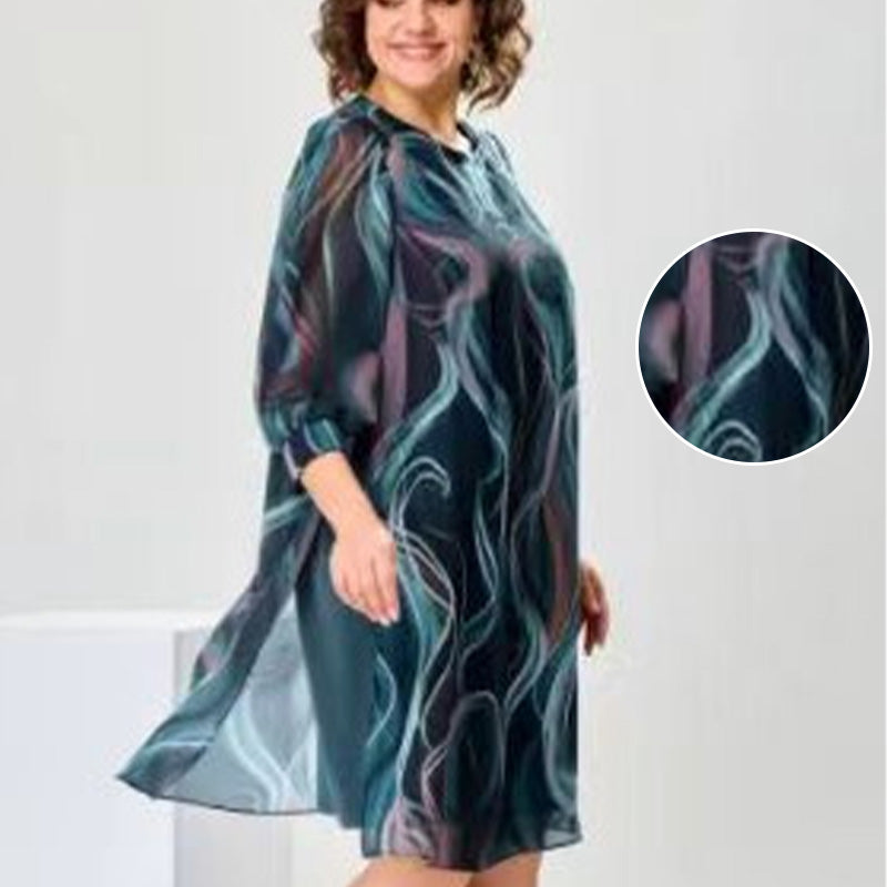 Damen modisches lockeres Kleid aus atmungsaktivem Stoff📦Freie Lieferung📦