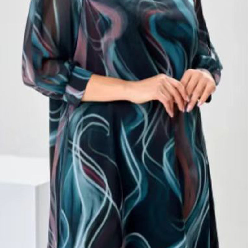 Damen modisches lockeres Kleid aus atmungsaktivem Stoff📦Freie Lieferung📦