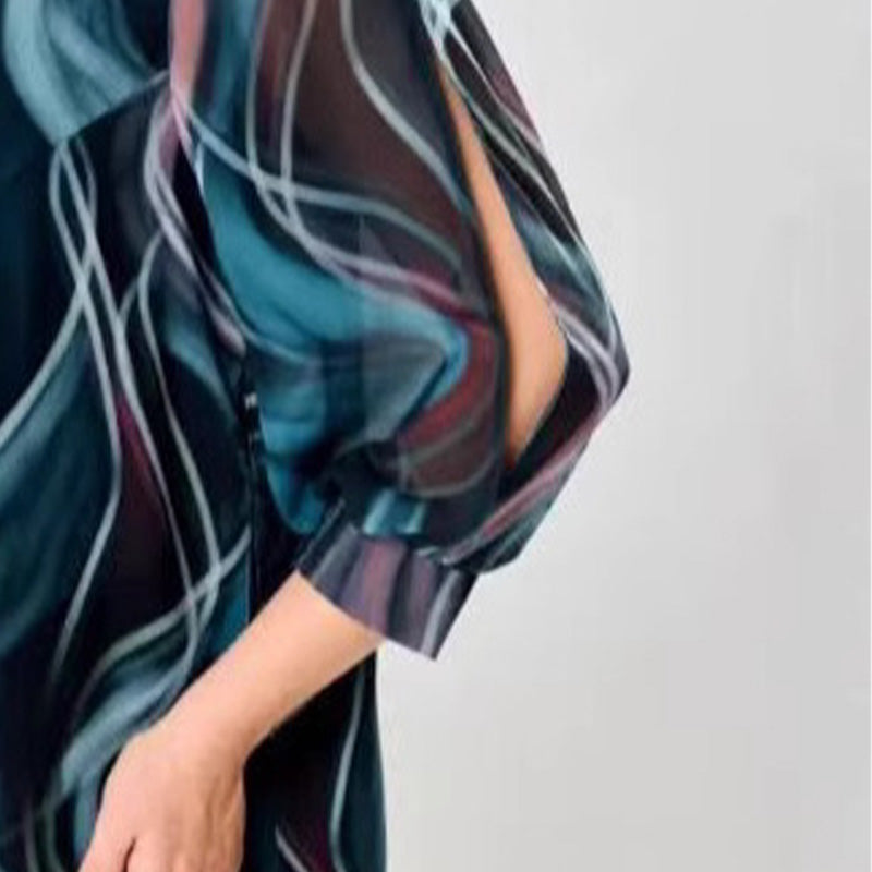 Damen modisches lockeres Kleid aus atmungsaktivem Stoff📦Freie Lieferung📦