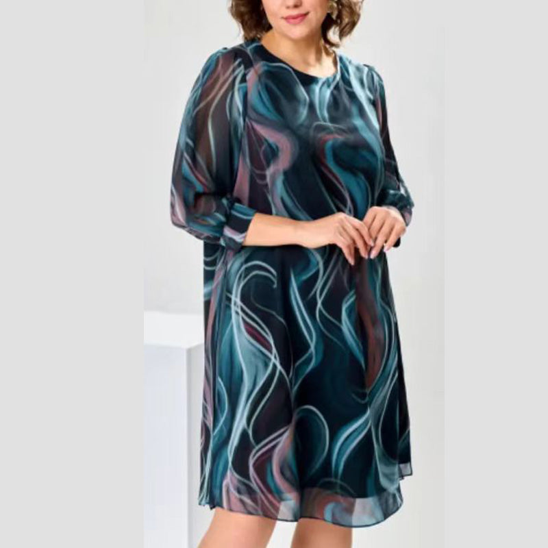 Damen modisches lockeres Kleid aus atmungsaktivem Stoff📦Freie Lieferung📦