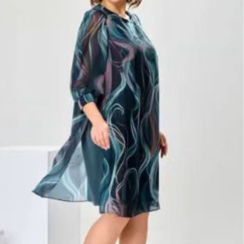 Damen modisches lockeres Kleid aus atmungsaktivem Stoff📦Freie Lieferung📦