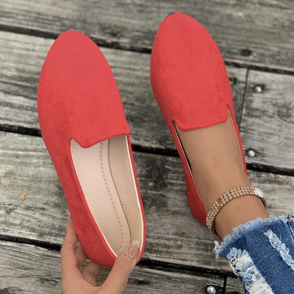 🔥Venta caliente🔥 Zapatos planos casuales de color liso para mujer.