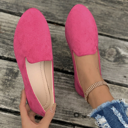 🔥Venta caliente🔥 Zapatos planos casuales de color liso para mujer.