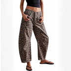 🐆Heißer Verkauf👖 Lässige, lockere Hose mit Leopardenmuster und Taschen💖