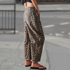 🐆Heißer Verkauf👖 Lässige, lockere Hose mit Leopardenmuster und Taschen💖