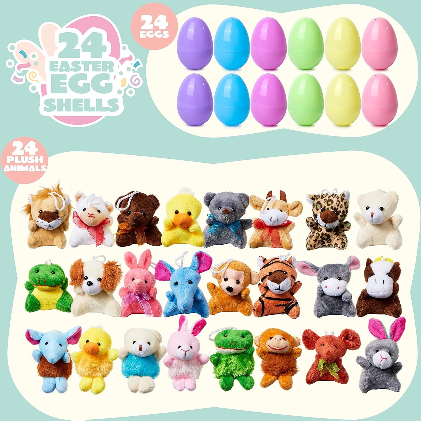 💎 50% RABATT! 💎 Tierischer Schlüsselanhänger im Ei – 12/24/36 Mini-Plüschtiere in bunten Ostereiern, ohne Süßigkeiten 🐣🐰