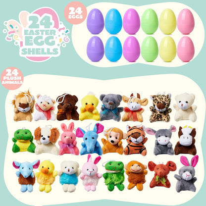 💎 50% RABATT! 💎 Tierischer Schlüsselanhänger im Ei – 12/24/36 Mini-Plüschtiere in bunten Ostereiern, ohne Süßigkeiten 🐣🐰