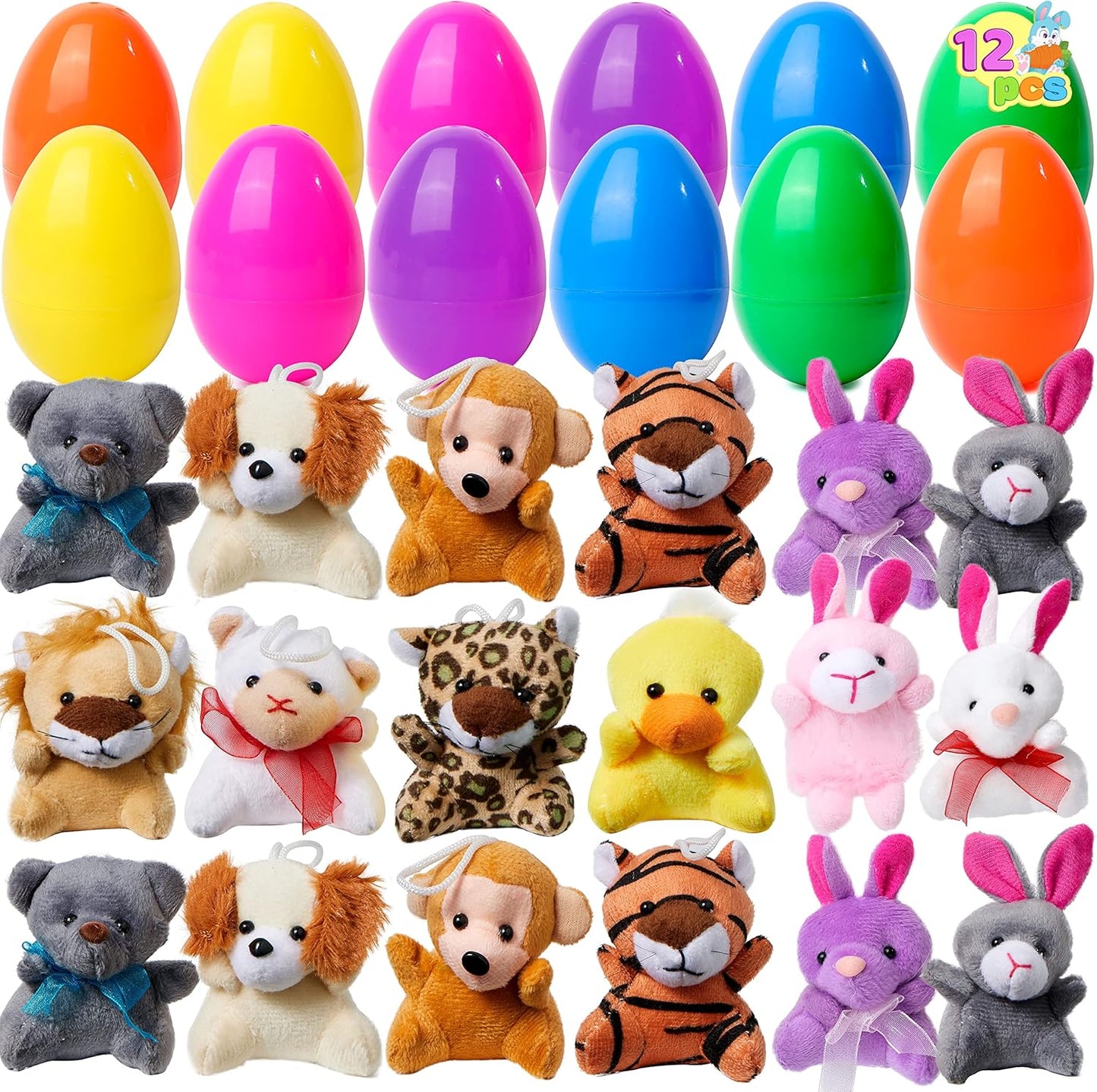 💎 50% RABATT! 💎 Tierischer Schlüsselanhänger im Ei – 12/24/36 Mini-Plüschtiere in bunten Ostereiern, ohne Süßigkeiten 🐣🐰