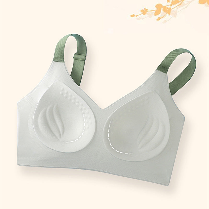 ✨VENTA DE ÚLTIMO DÍA 50% DE DESCUENTO✨Sujetador push-up fruncido con bloques de color que no deja marcas