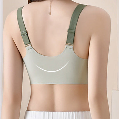 ✨VENTA DE ÚLTIMO DÍA 50% DE DESCUENTO✨Sujetador push-up fruncido con bloques de color que no deja marcas