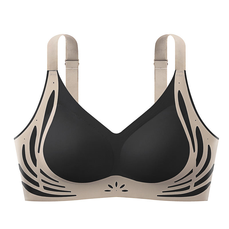 ✨VENTA DE ÚLTIMO DÍA 50% DE DESCUENTO✨Sujetador push-up fruncido con bloques de color que no deja marcas