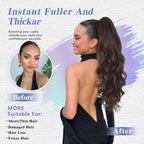 💜 LETZTER TAG DER AKTION – 50 % RABATT 💜 Clip-on-Haarverlängerung für welligen Pferdeschwanz