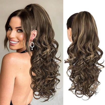 💜 LETZTER TAG DER AKTION – 50 % RABATT 💜 Clip-on-Haarverlängerung für welligen Pferdeschwanz