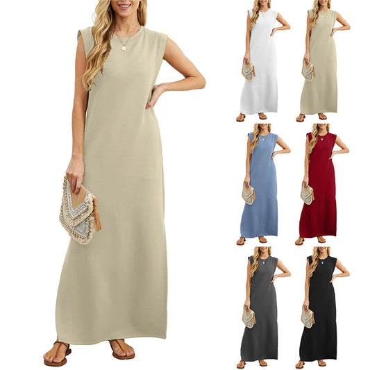 🔥Vestido casual antiarrugas para mujer con dobladillo dividido