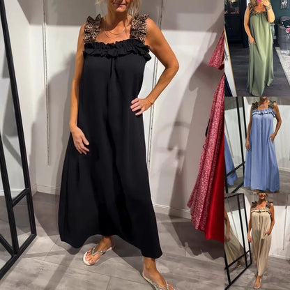 💕Vestido largo informal sin mangas con bolsillos para mujer