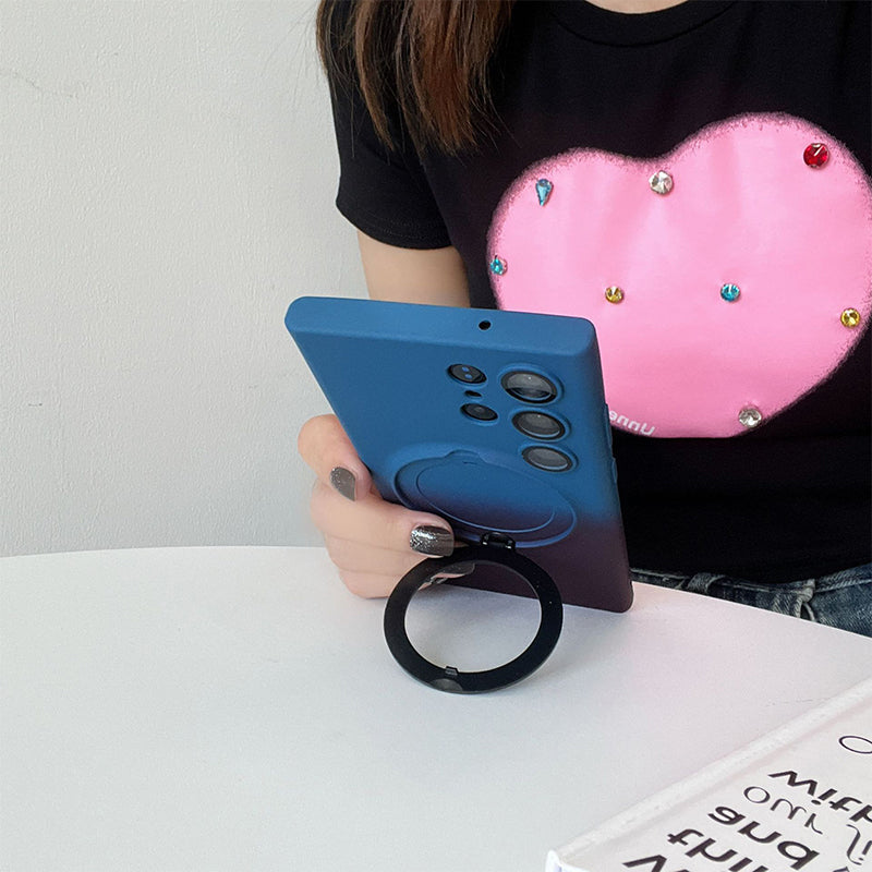 Magnetische Handyhülle mit Farbverlauf und Ringständer