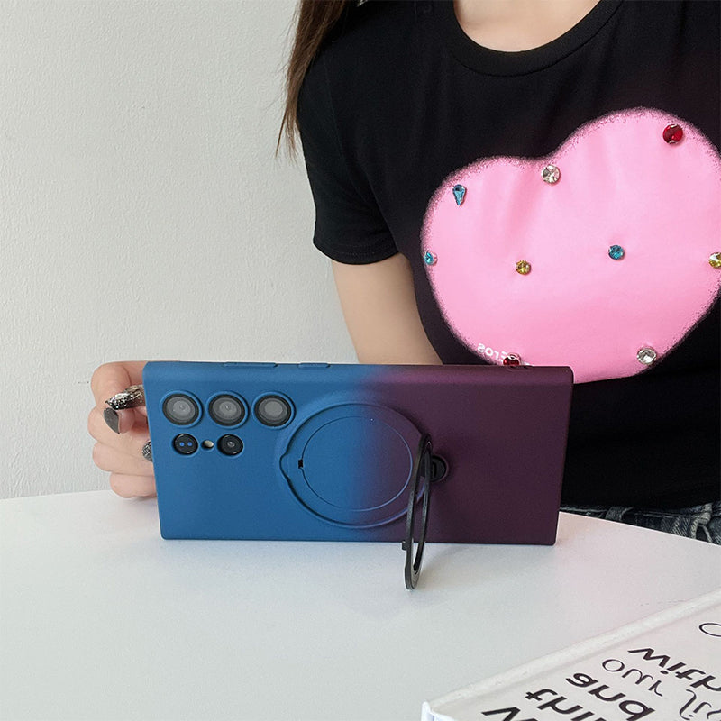 Magnetische Handyhülle mit Farbverlauf und Ringständer