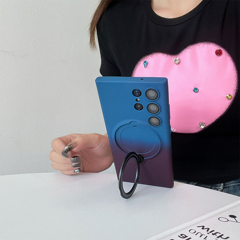 Magnetische Handyhülle mit Farbverlauf und Ringständer