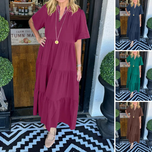 El elegante vestido maxi de las mujeres, elegante