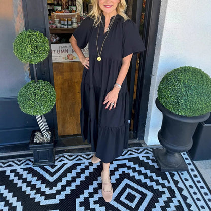 El elegante vestido maxi de las mujeres, elegante