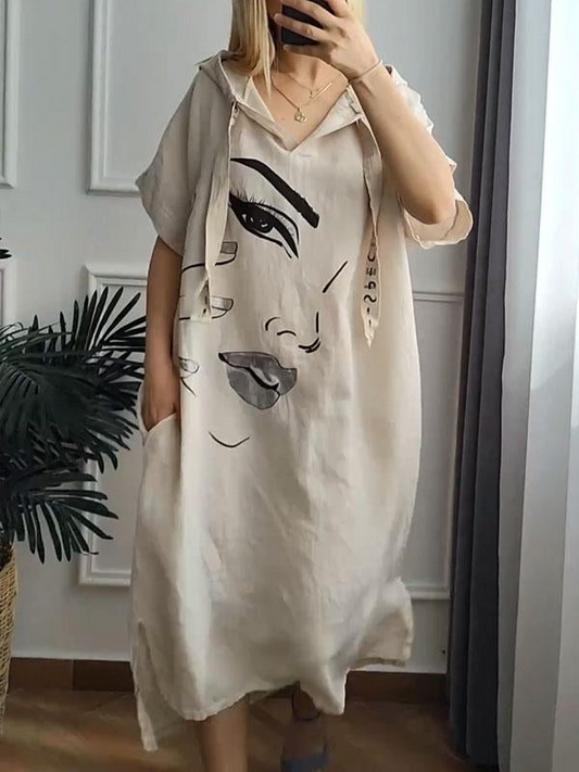 💃50% de descuento💥Un vestido estampado para primavera y verano.