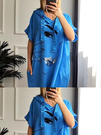 💃50% de descuento💥Un vestido estampado para primavera y verano.