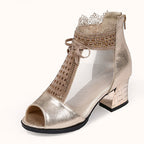 Lässige Mesh-Sandalen mit offener Zehenpartie für Damen