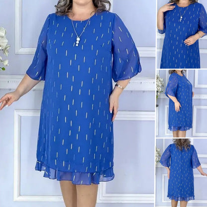 Vestido encantador, de moda, ligero y relajado con estampado