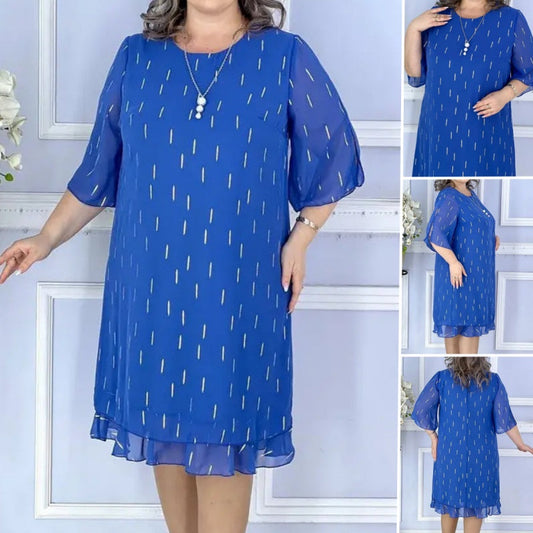 Vestido encantador, de moda, ligero y relajado con estampado