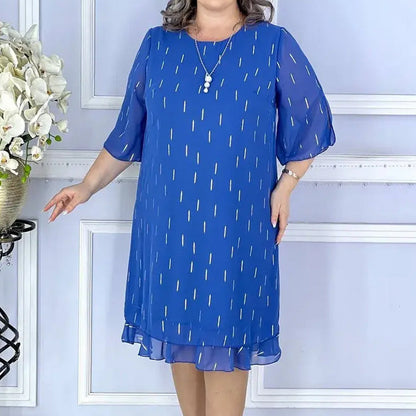 Vestido encantador, de moda, ligero y relajado con estampado