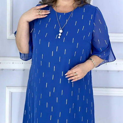 Vestido encantador, de moda, ligero y relajado con estampado