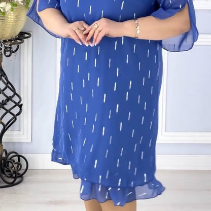 Vestido encantador, de moda, ligero y relajado con estampado