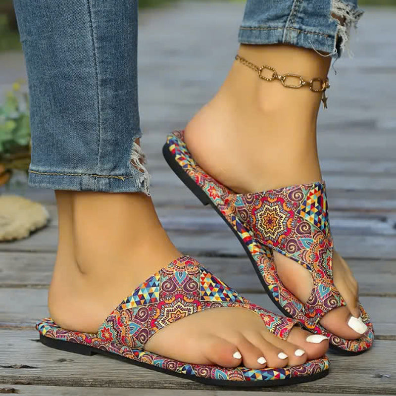 Ligeras sandalias planas ortopédicas para mujeres