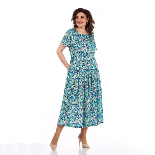🔥Promoción - 50% de descuento🎉Vestido de gasa con estampado de verano