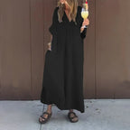 Lässiges Kleid mit fließendem V-Ausschnitt für Frauen🥰🌸Spannende Auswahlmöglichkeiten