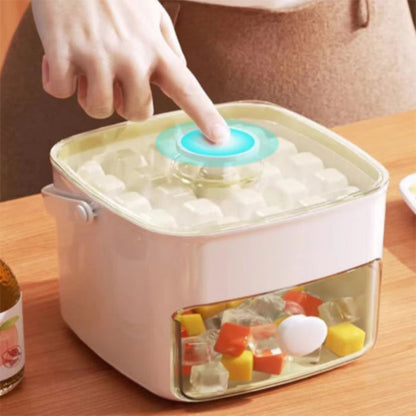 🔥Essentials für den Sommer🧊2-stufige, praktische Push-In-Eiswürfelform mit Tabletthülle ❄️🍹